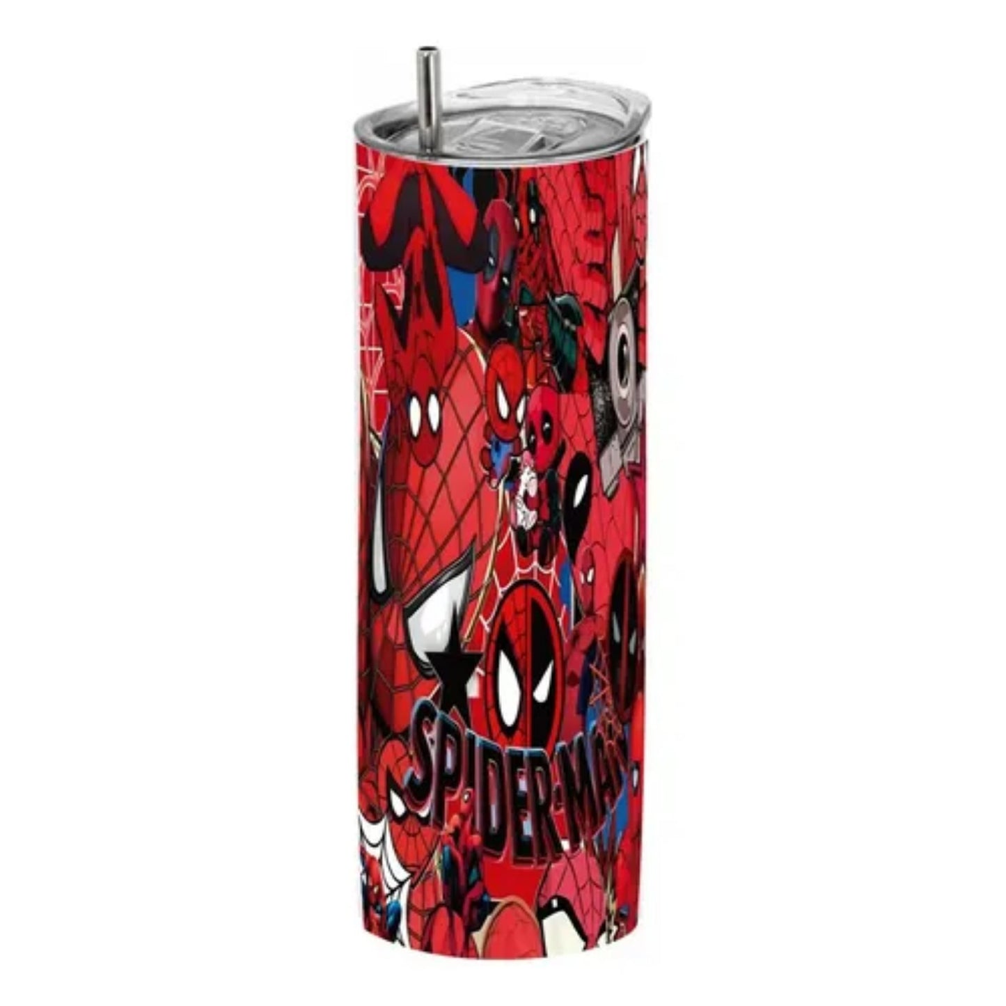 Vaso Térmico de Acero Inoxidable con Tapa y Popote para Bebidas Frías y Calientes.