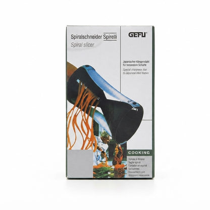 Cortador en espiral cuenta con cuchillas de acero inoxidable japonés para un corte preciso y afilado.