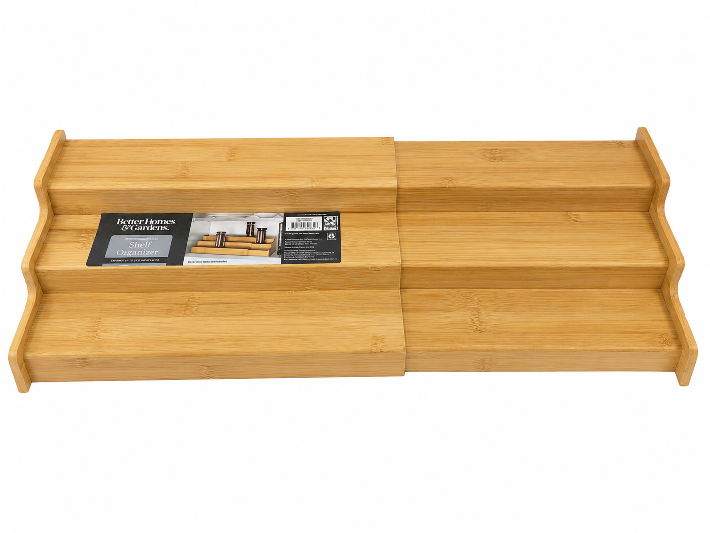 Organizador Expandible de Bambú para Especias y Cocina de 3 Niveles.