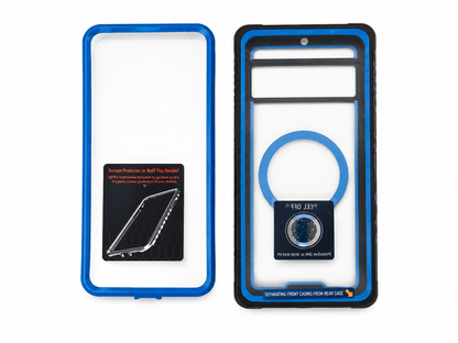 Funda Protectora de Doble Capa para Google Pixel 8 Pro Color Azul y Negro.