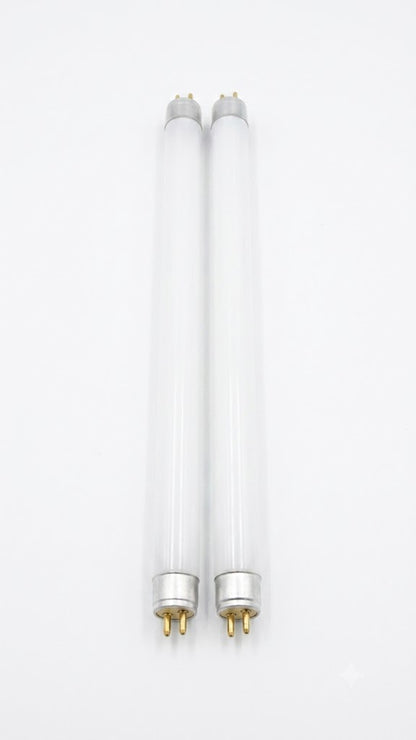 Tubos de luz fluorescentes o LED de tipo T5 con bases de 2 pines (G5).