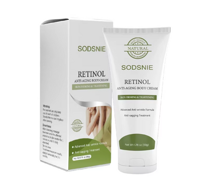 Crema corporal formulada con retinol para reafirmar y tensar la piel.