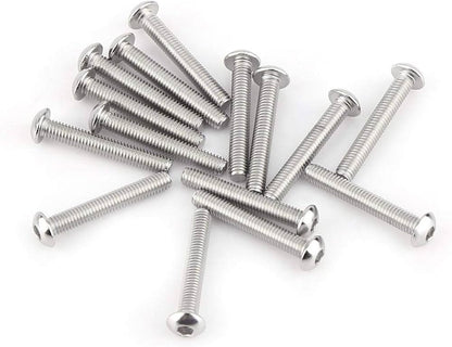 Kit de tornillos de cabeza de botón incluye tornillos de acero inoxidable 304.