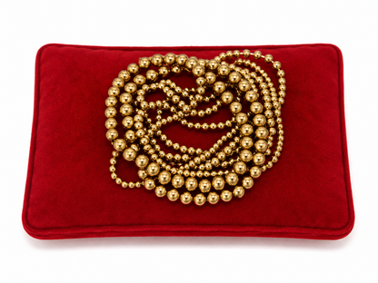 Collar de Cuentas color Doradas Multicapa para Mujer.