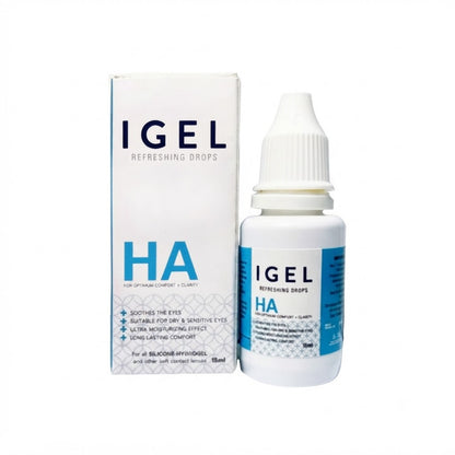 Solución oftálmica de 15 ml diseñada para hidratar los ojos.