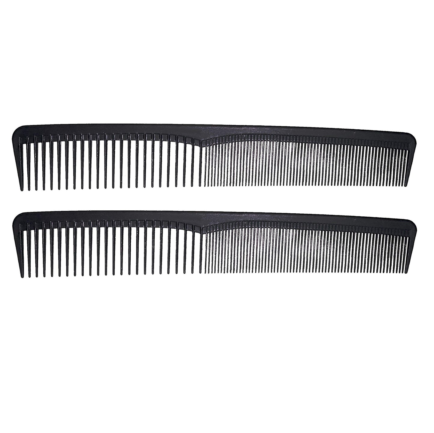 Peine de corte de peluqueríal fabricado en plástico o fibra de carbono de color negro.