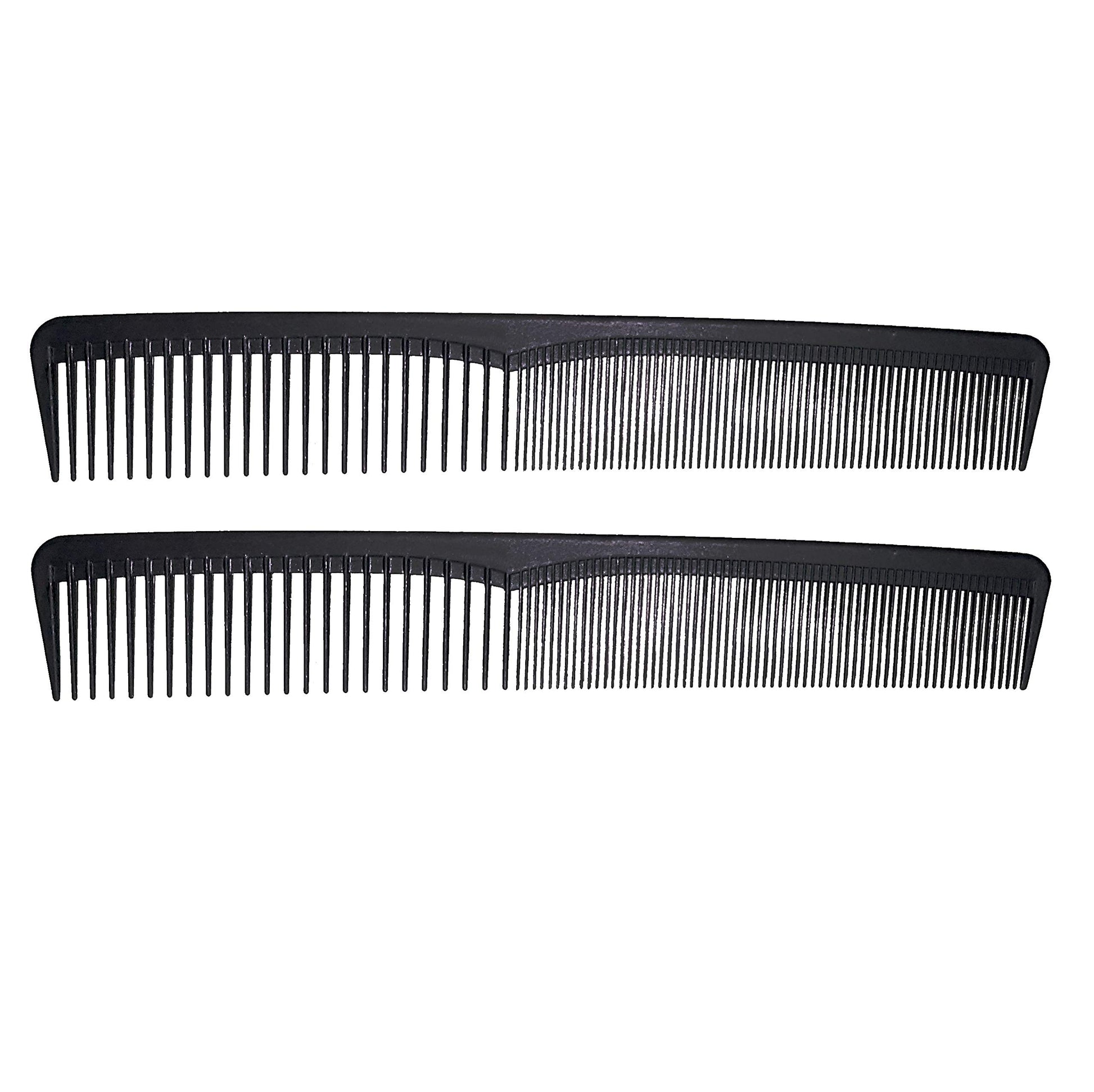 Peine de corte de peluqueríal fabricado en plástico o fibra de carbono de color negro.