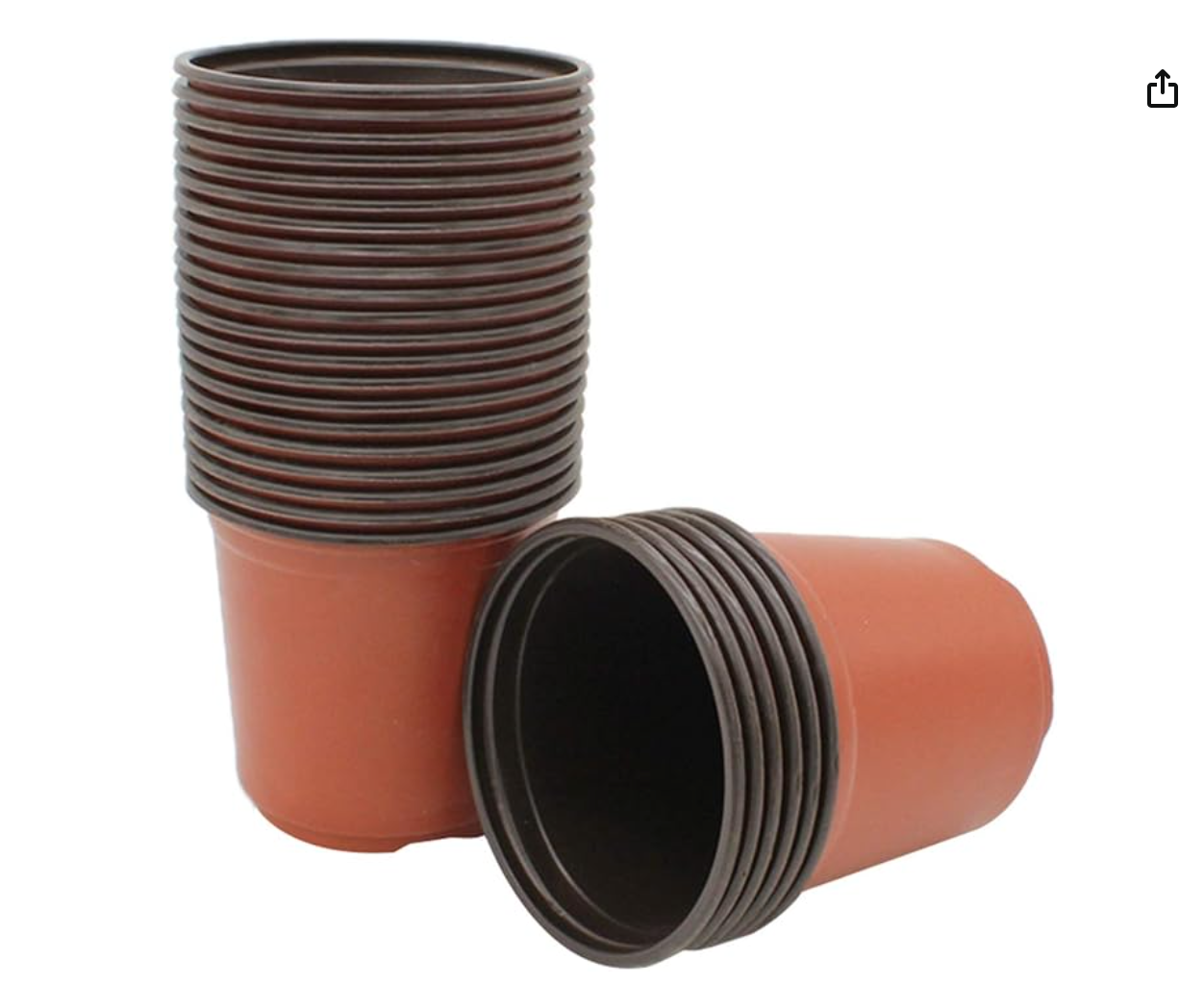 Macetas de vivero 100 piezas para plantas de plástico de 6 pulgadas.