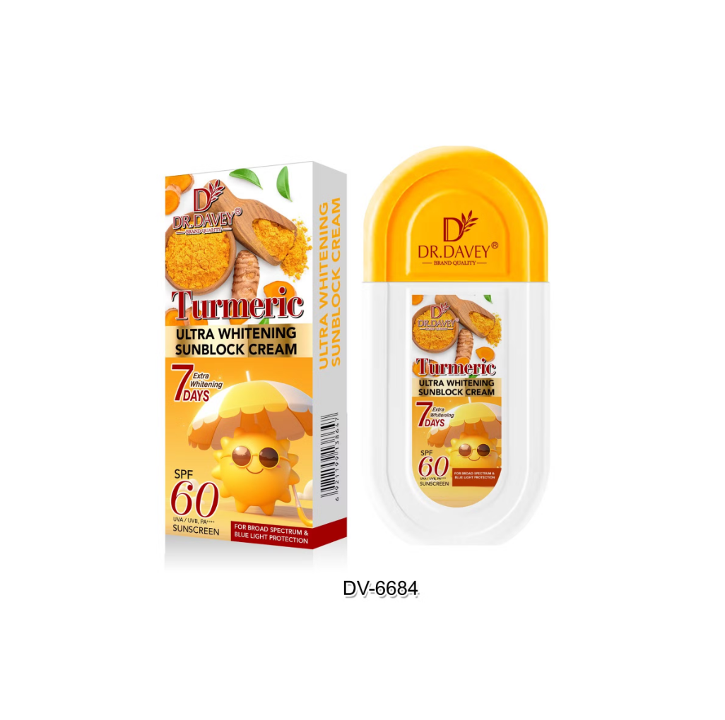 Crema solar blanqueadora formulada con cúrcuma.