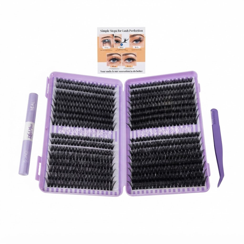 Kit de extensión de pestañas en racimo.