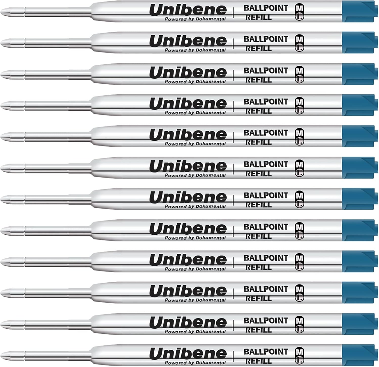 Paquete de 12 repuestos para bolígrafo, compatibles con bolígrafos estilo Parker.