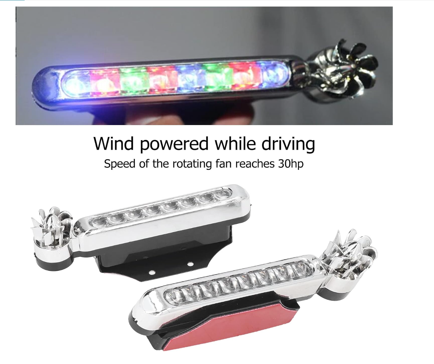 Luces de circulación diurna (DRL) para automóviles que funcionan con energía eólica.