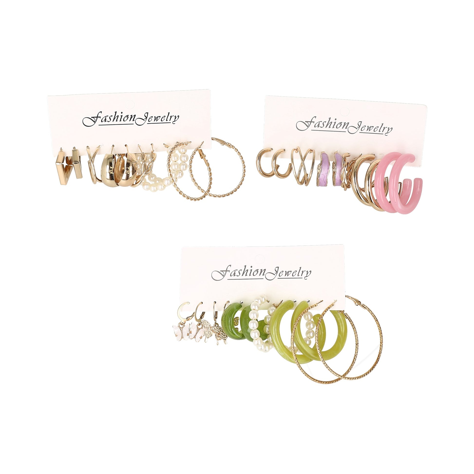 combo de aretes distintos tipos