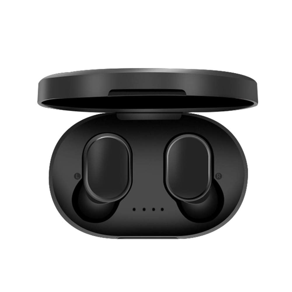 Auriculares inalámbricos de color negro.