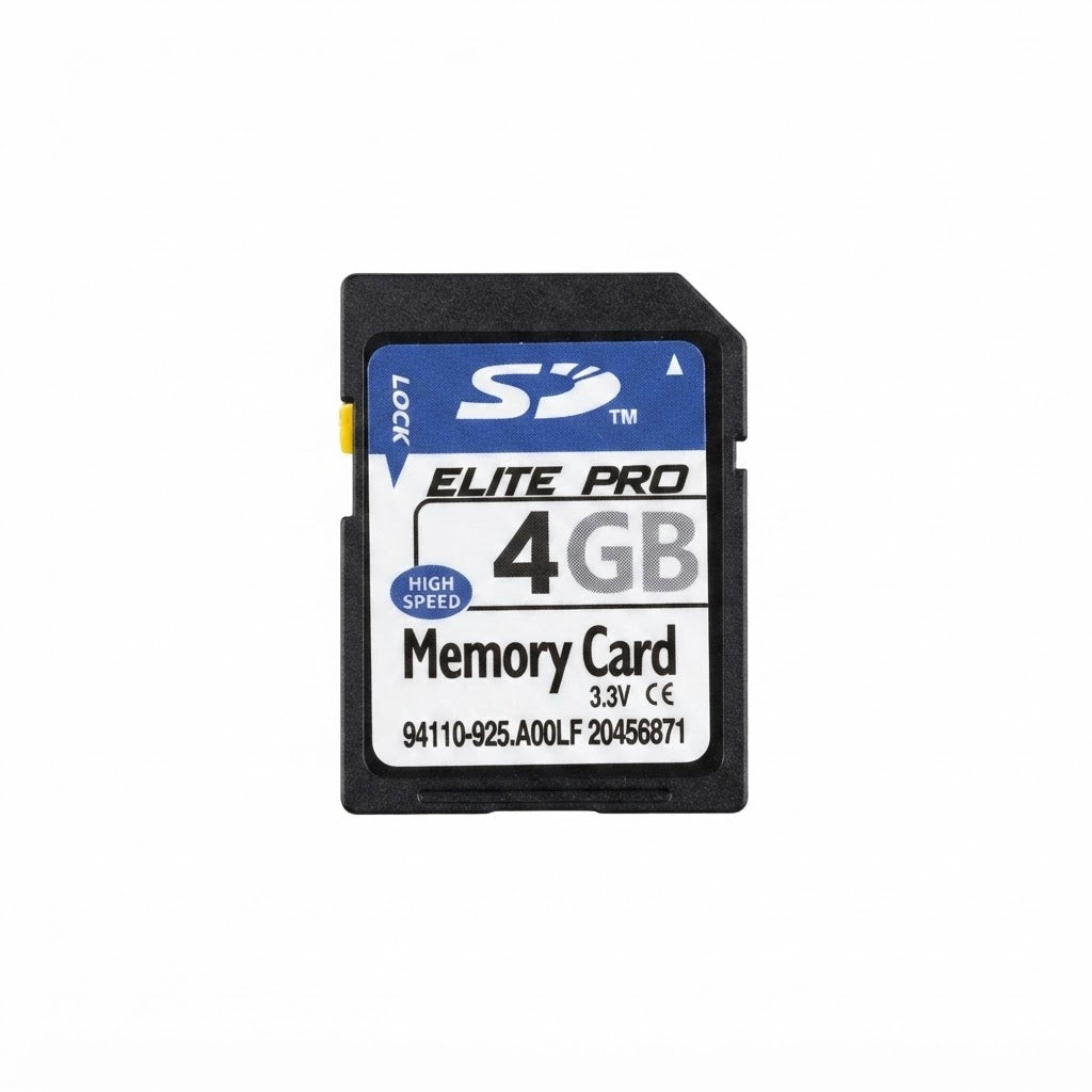 Tarjeta de memoria Elite Pro SD tiene una capacidad de almacenamiento de 4 GB.