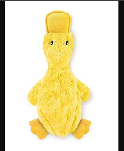 Juguete de peluche amarillo para perros.