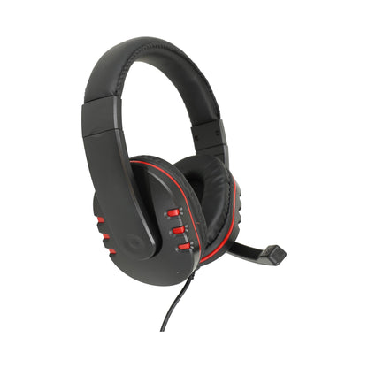 Audifonos gaming, rojo y negro