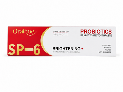 Pasta dental blanqueadora con probióticos SP-6 bright White Toothpaste 120 g.