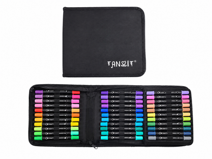 Set de Marcadores de Doble Punta con Estuche Organizador.