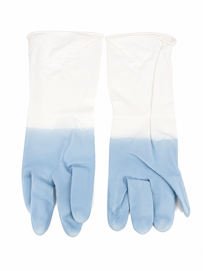Guantes Impermeables de Limpieza con Puño Largo Reutilizables Color Azul.