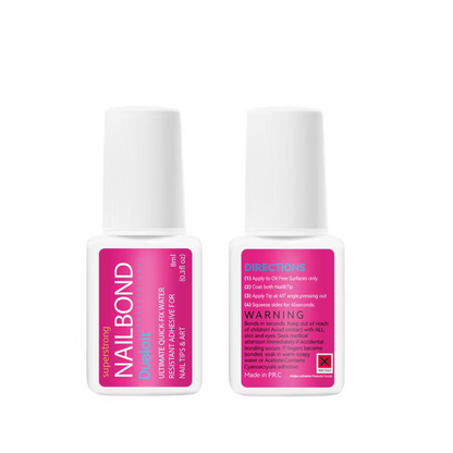 Pack de 2 Pegamento adhesivo diseñado para puntas de uñas y arte en uñas.