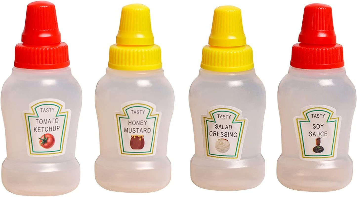 Set de Botellas Dosificadoras para Salsas y Condimentos.