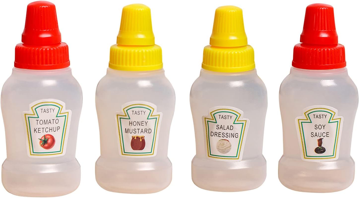 Set de Botellas Dosificadoras para Salsas y Condimentos.
