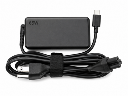 Cargador de pared USB-C de 65W para portátiles y dispositivos compatibles.