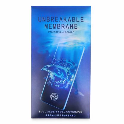 Protector de pantalla de membrana irrompible para teléfonos móviles.