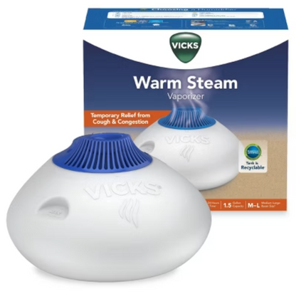 Humidificador vaporizador caliente Vicks con luz nocturna - 1.5 galones - 600 pies cuadrados