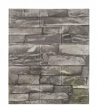 Juego de láminas decorativas autoadhesivas para pared con diseño de piedra 3D.