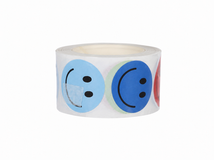 Rollos de Stickers de Caritas Emoji para Recompensas Escolares.