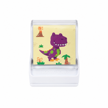 Sello autoentintable con diseño de dinosaurio para manualidades y papelería.