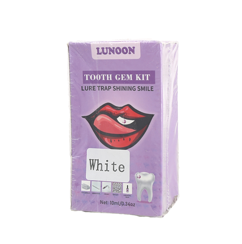 Kit de gemas dentales diseñado para uso personal en casa.