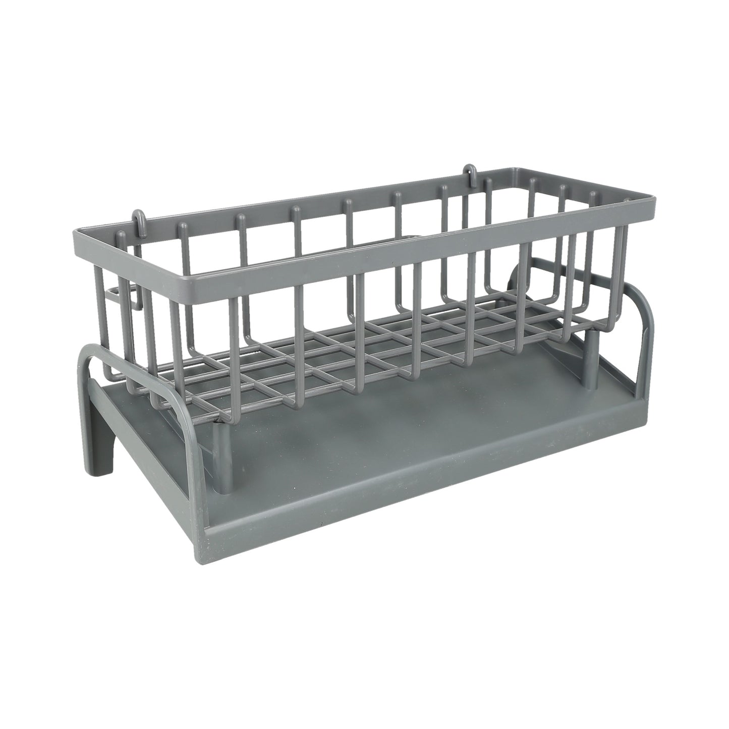 organizador de fregadero de cocina de plástico gris