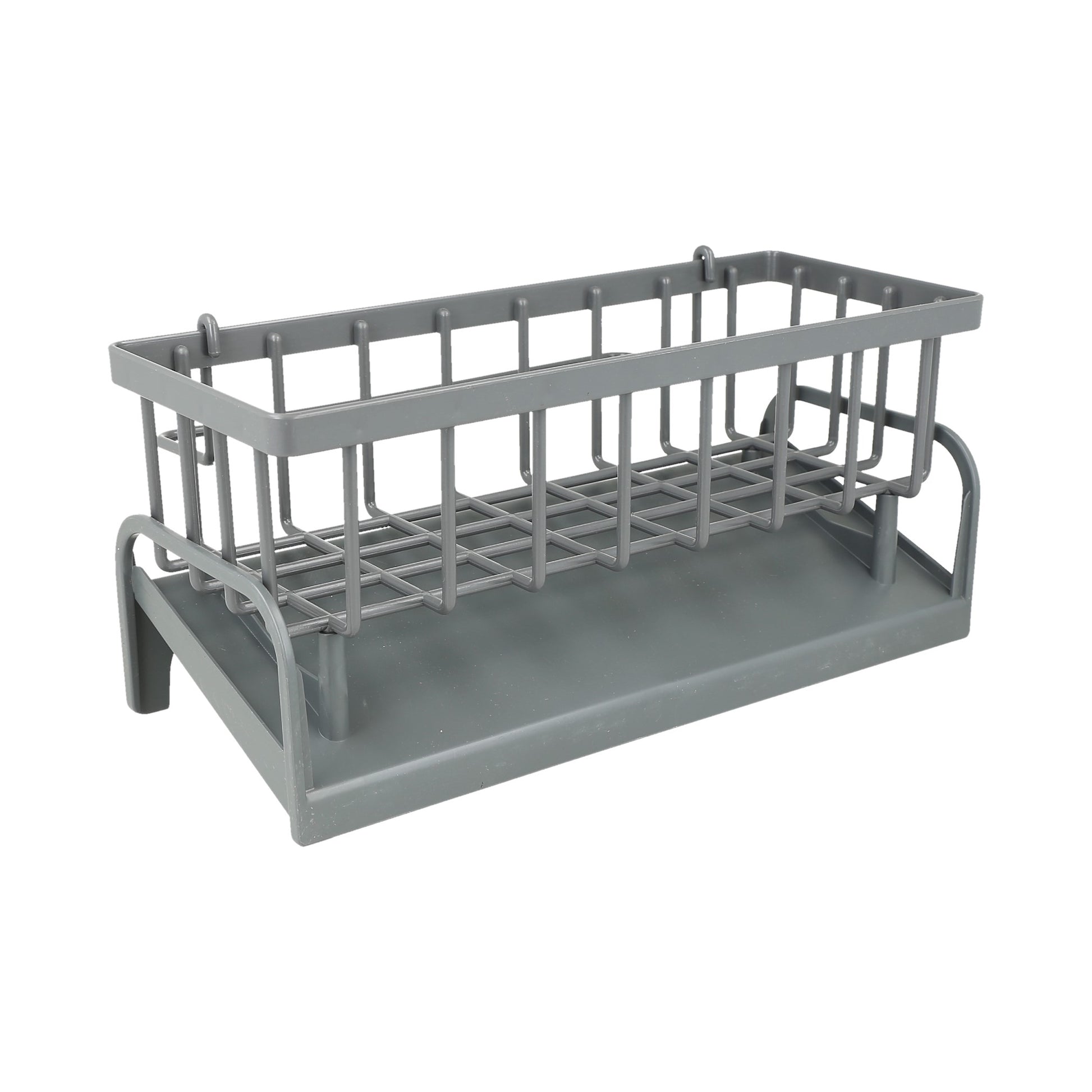 organizador de fregadero de cocina de plástico gris