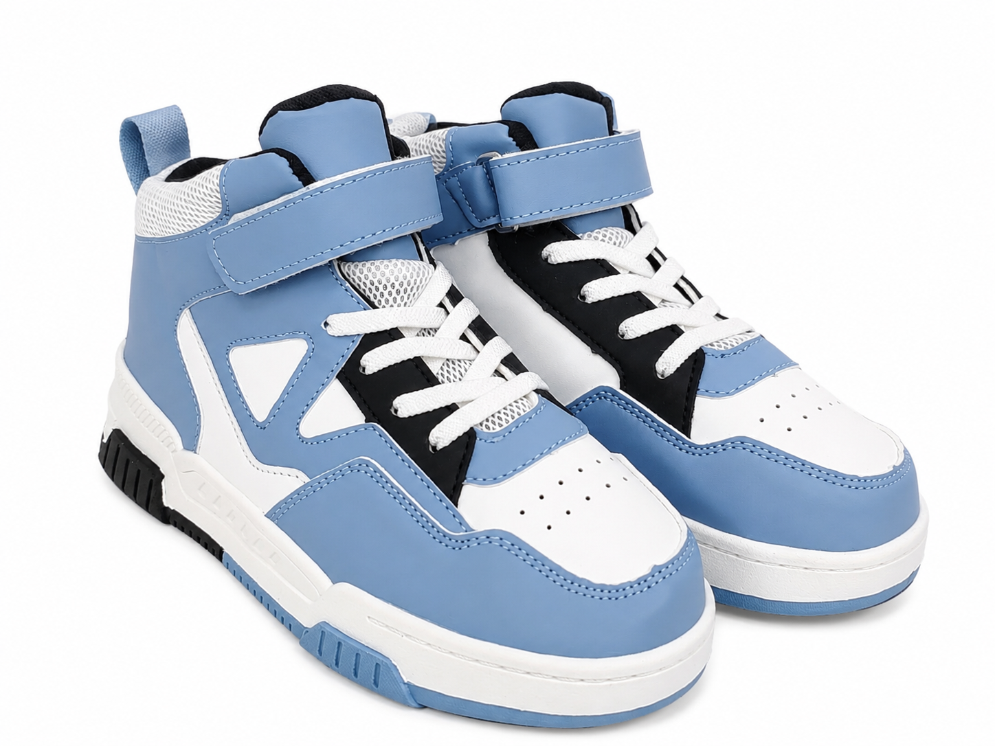 Zapatillas deportivas infantiles de caña alta con cierre de velcro, talla 35.