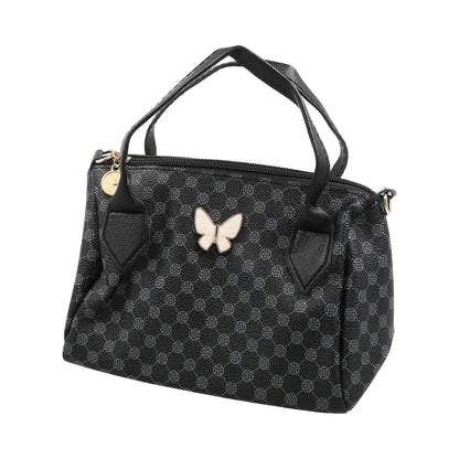 cartera para dama con mariposa incrustada color negro.