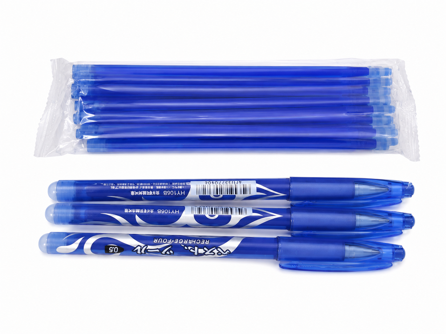 Bolígrafos de tinta azul de secado rápido con punta fina, paquete múltiple.