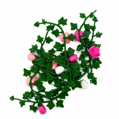 Guirnalda Decorativa de Hiedra Artificial con Rosas para Decoración del Hogar.