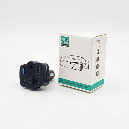 Transmisor cargador para automovil con puertos de carga USB-A Y USB-C