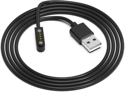 Cable de carga magnético de 4 pines, comúnmente utilizado para relojes inteligentes de niños o dispositivos de rastreo GPS.