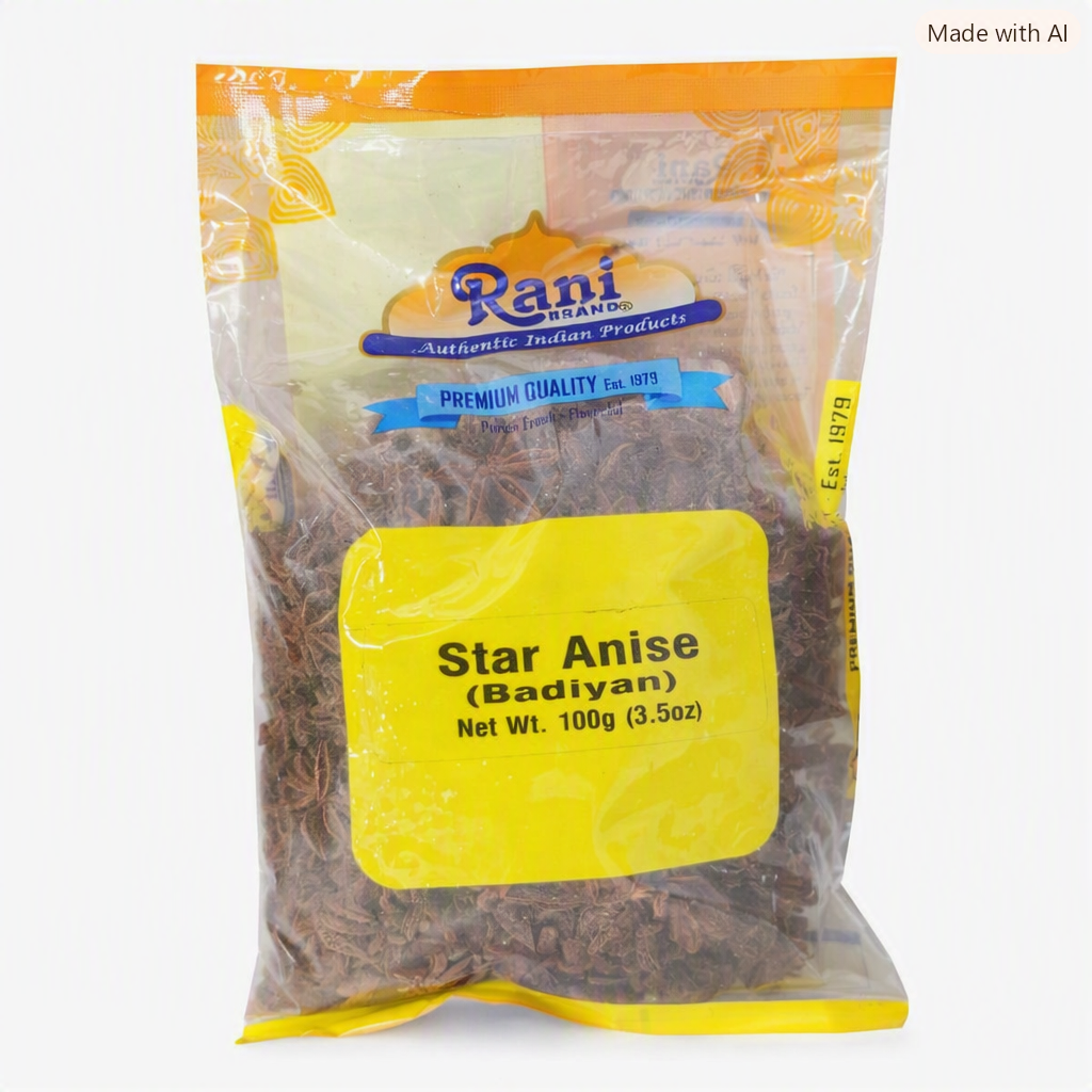 Paquete de anís estrella entero.