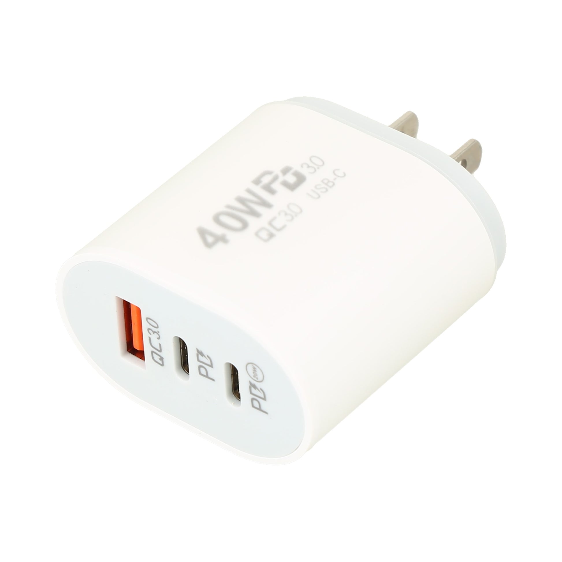 Conector de cargador, 3 puertos 40W tipoC, tipo USB
