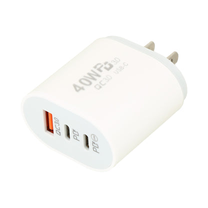 Conector de cargador, 3 puertos 40W tipoC, tipo USB