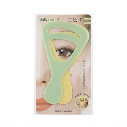 Tarjeta reutilizable para maquillar y dar forma a las cejas.