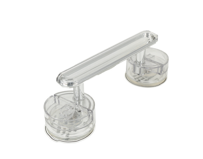 Manija de succión transparente diseñada para baños, ducha o superficies lisas.