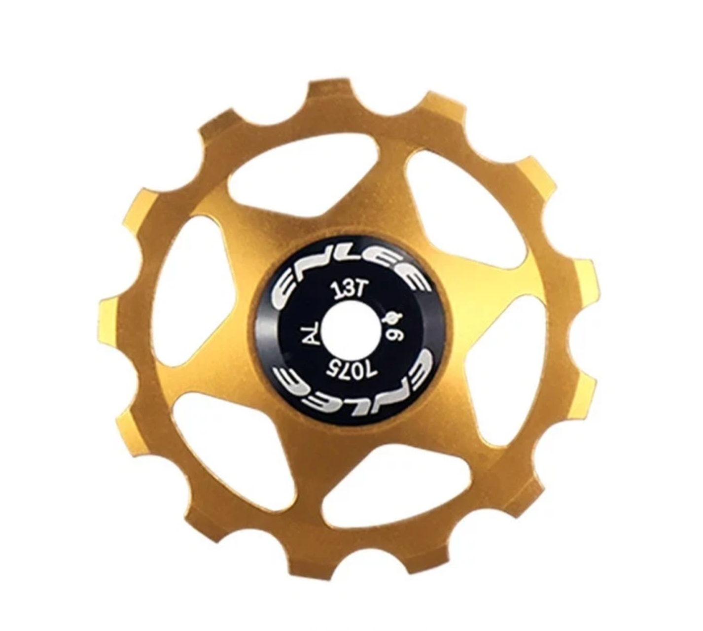 Roldana de cambio trasero para bicicleta, gold.