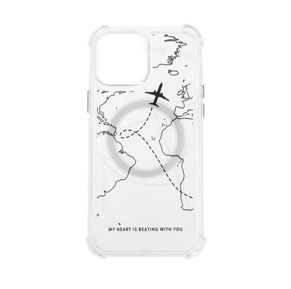 Case para iPhone 13 Pro max con un diseño de mapa del mundo