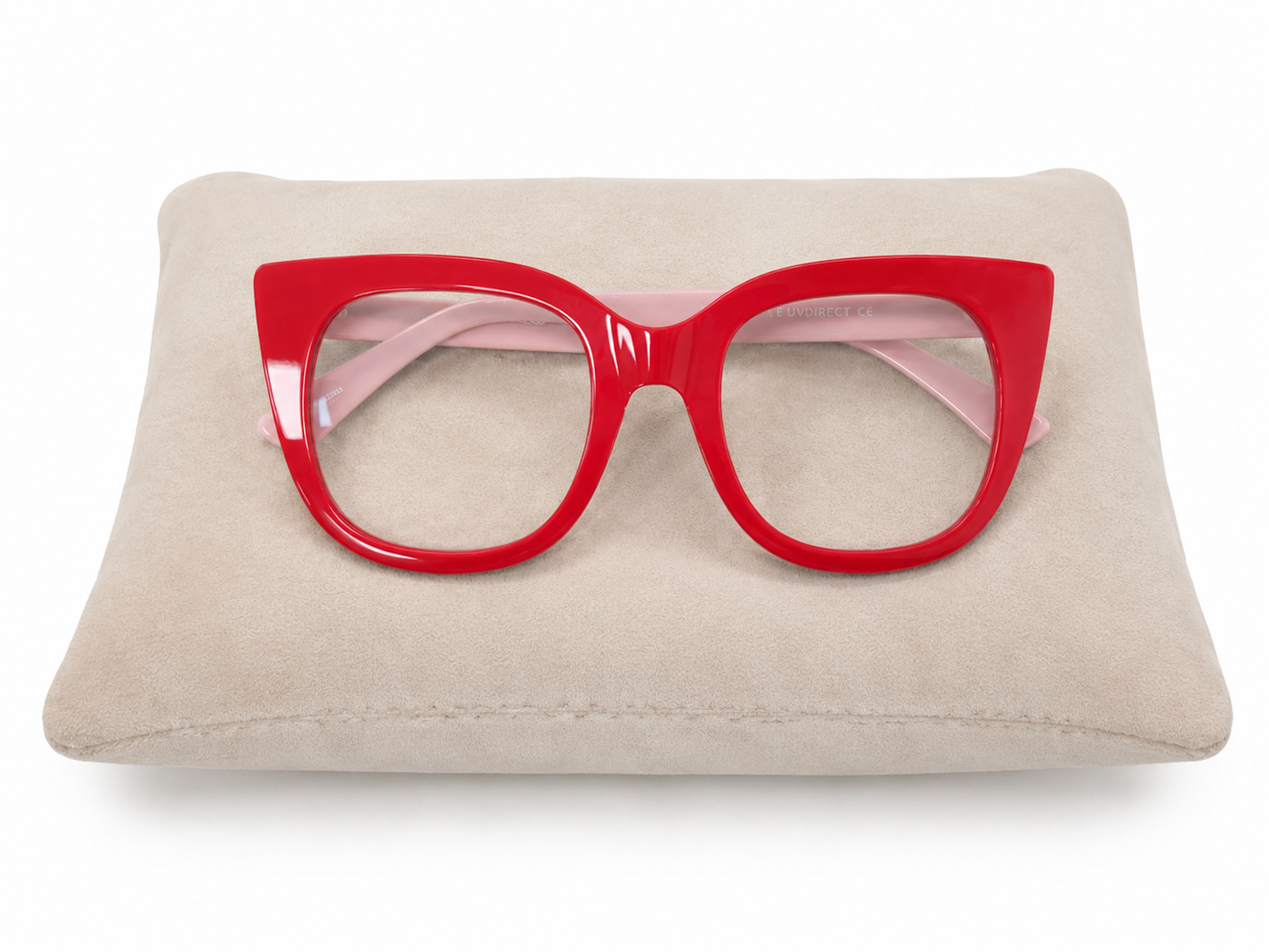 Gafas de Montura Cat Eye Roja para Mujer.